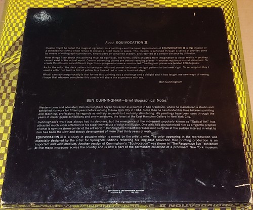 1965 Springbok Jigsaw Puzzle Equivocation II Ben Cunningham Complete Box Insert - Picture 8 of 13