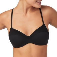 Maidenform Pure Comfort Wireless Bra/Demi-Racerback L Large Black DM220C NWT