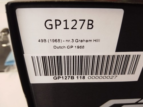 GPReplicas Lotus 49B #3 Graham Hill World Champion 1968 Dutch GP 1/18 GP127B - Foto 3 di 3
