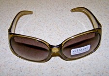 Claiborne - VILLAGER Sunglasses - TRANSLUCENT YW/GR FRAMES W/ BR 100 UV PROT 