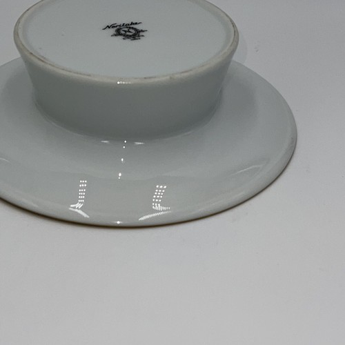 Rare Noritake Pontchartrain Deep Unique Rimmed Ashtray Dish Blue White Gold - Picture 4 of 5