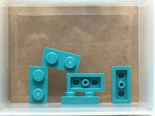 LEGO Parts - Dark Turquoise Plate 1 x 2 - No 3023 - QTY 5
