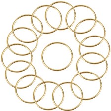 15Pcs Macrame Hoops Ring, 3Inch Metal Craft Rings Hoops Gold Dream Catcher Rings