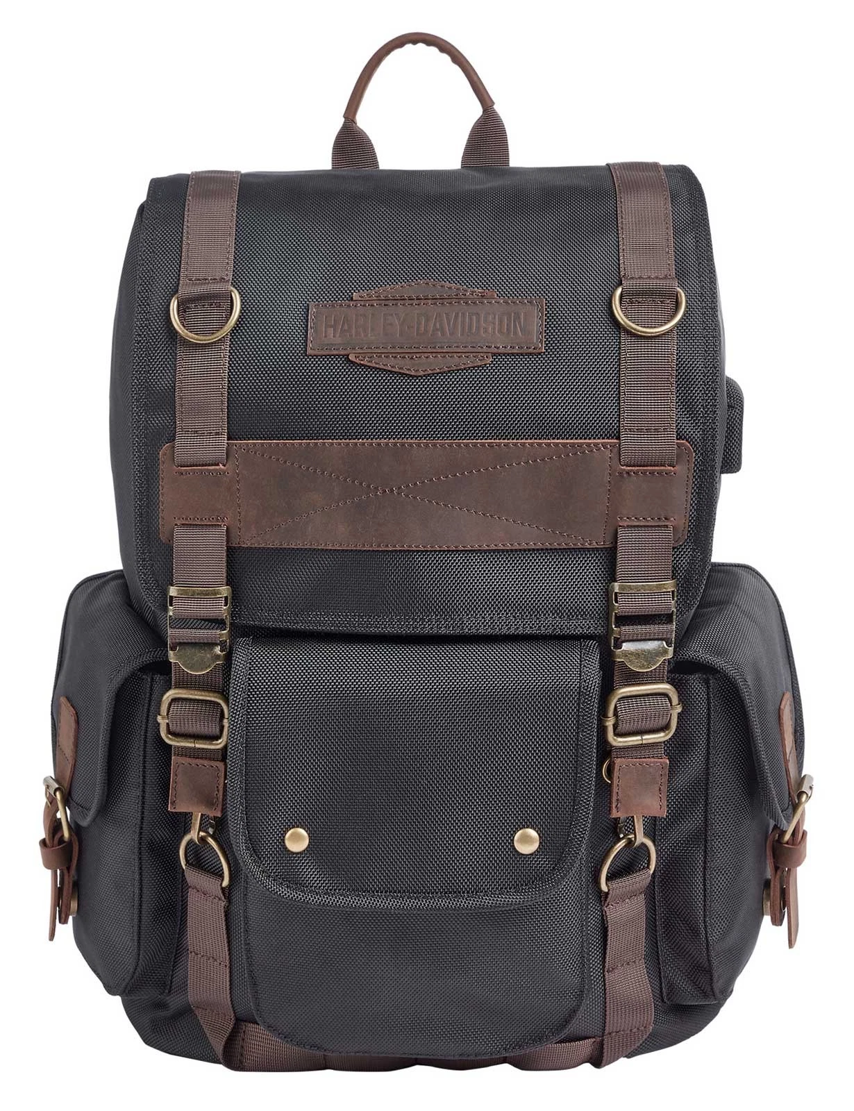 Harley-Davidson Travel Backpack, Ponderosa Ballistic & Leather USB Bag - Black
Opens in a new window