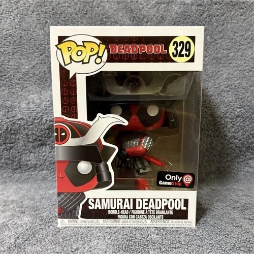 Funko Pop! Vinyl Marvel Samurai Deadpool GameStop Exclusive #329 Box Damaged