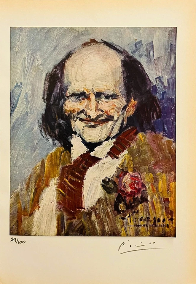 Impresión original firmada a mano de Pablo Picasso con certificado de autenticidad y +$3.500 USD tasación Foto 2 de 4