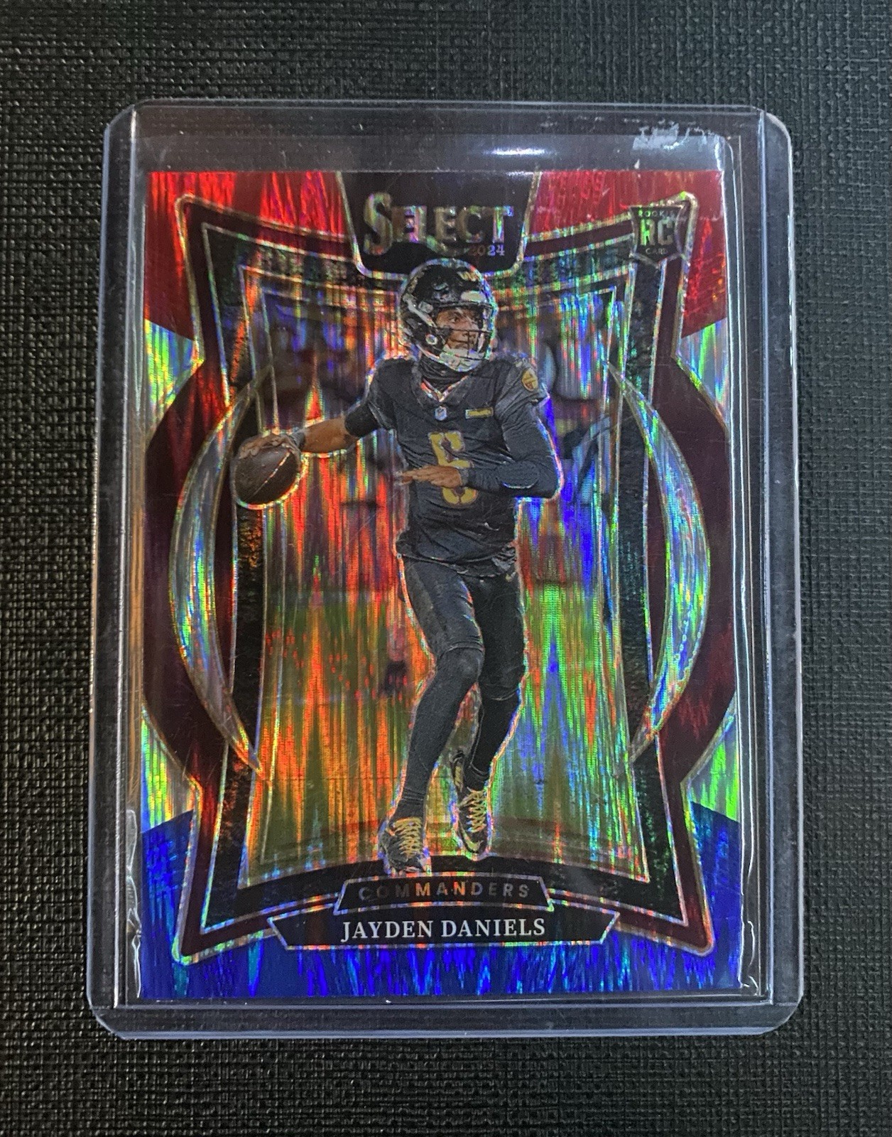 2024 Panini Select Jayden Daniels Rookie Concourse Red White Blue Shock #26 (RC)