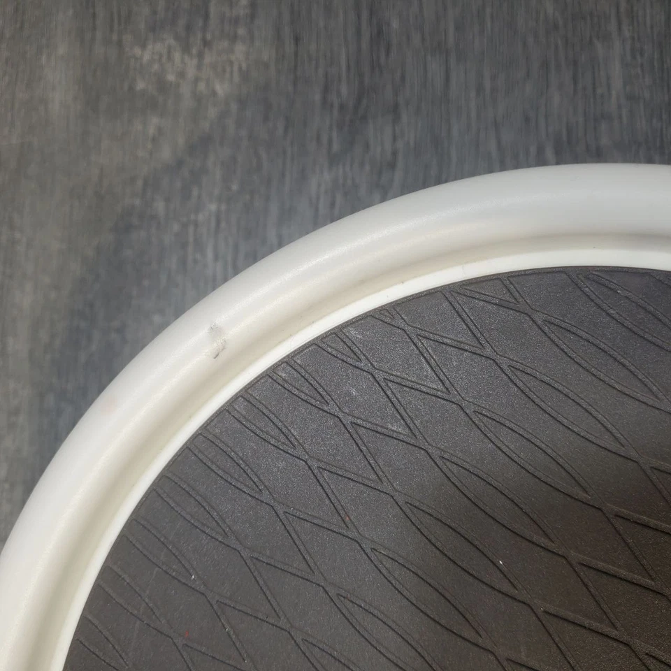 3 Copco Non-Skid Pantry Cabinet Lazy Susan Turntable 9-Inch White Gray - Image 4 of 4