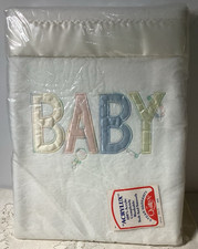 Vintage Quiltex Acrylux 100 Acrylic Baby Blanket Style 1013 NOS