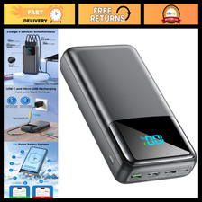 High-Capacity 50000mAh Power Bank, USB-C PD 30W Fast Charging, Portable Phone Ch