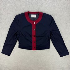 Pendleton Blazer Womens 8 Navy Blue Cropped Sport Coat Jacket USA Made Vintage 2