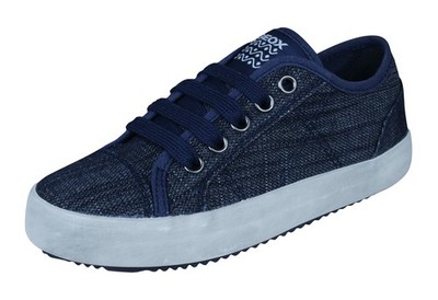 Jungen Geox Turnschuhe Alonisso Denim Kinderschuhe - blau