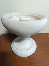 Antica Acquasantiera Centrotavola Alzata Fontana Marmo Carrara 