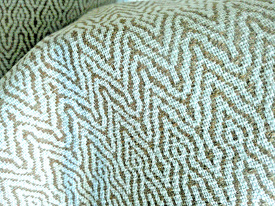 Fabricut ''Soundtrack'' Mini Chevron Cream/Gold 3 Yards Crypton CLEARENCE