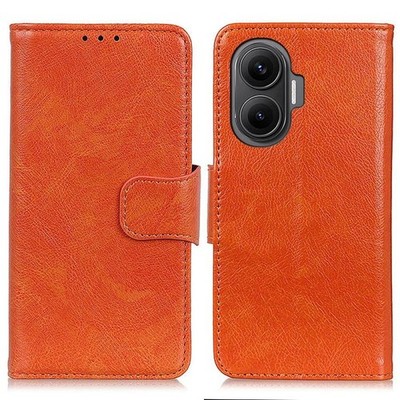 Orange Nappaleder Horizontale Flip Case für Redmi Turbo 4 Pro