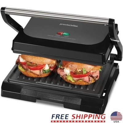 Panini Press Grill Electric Sandwich Maker Nonstick Easy Clean Compact Design US