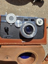 Beautiful VINTAGE Argus Coated Cintar Camera 50mm f/3.5 Lens with Leather Case