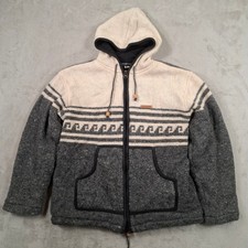 Vastra Jacke Herren Large grau creme Wolle Fl...