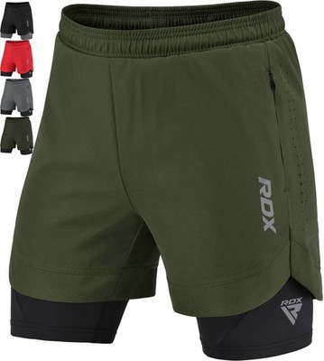 RDX T16 2-in-1 Kompressions-MMA-Shorts Training Kampfsport Muay Thai Herren