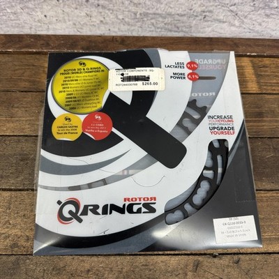Rotor Q-Rings 38T Chainring 110 BCD 5-Arm Black Aluminum Road MTB