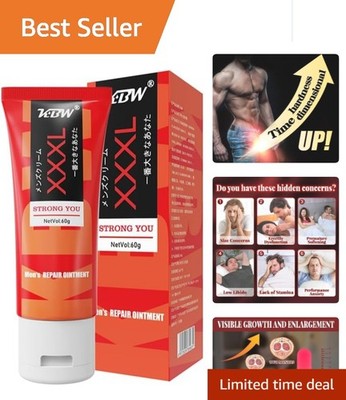 Natural Male Enhancement Cream   1.7 Oz Size for Optimal Growth & Performance