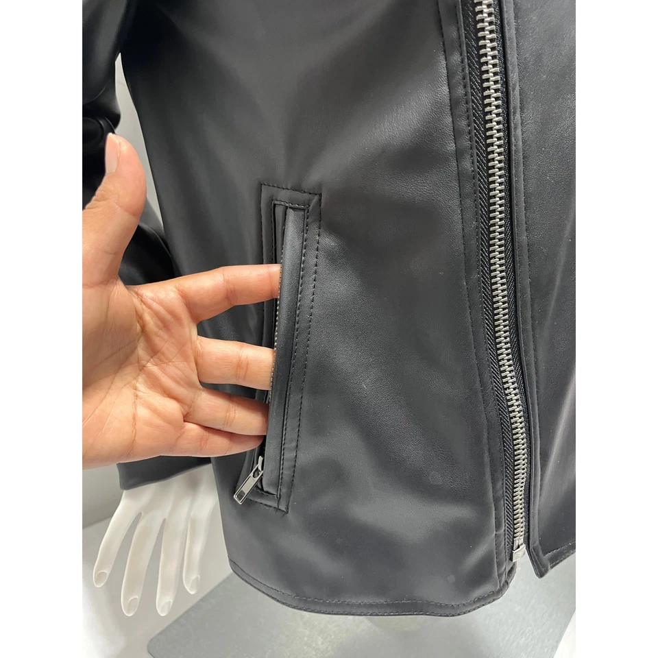 Chaqueta de moto Bar III de cuero sintético negra pequeña PS NUEVA CON ETIQUETAS Foto 4 de 4