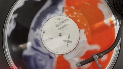 Lady Gaga Mayhem x Bad World Split Liquid Filled Vinyl LP Blood