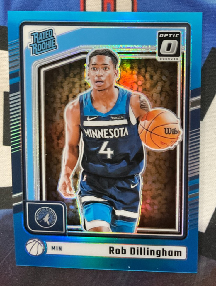 2024-25 Panini Donruss Optic #259 Rob Dillingham 219/225 Aqua Rated Rookie (JR)