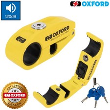 Oxford Motorcycle Brake LeverLock Alarm Motorbike Handlebar Clutch Lock Yellow
