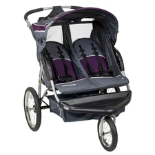 Baby Double Jogger with Shade Canopy and Window