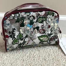 Vera Bradley iconic medium cosmetic case Bordeaux Blooms