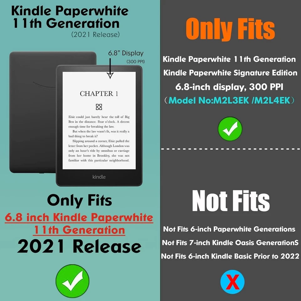 Stand Case for 6.8'' Kindle Paperwhite 2021 11th Gen/ Signature Edition Cover - Image 2 of 4