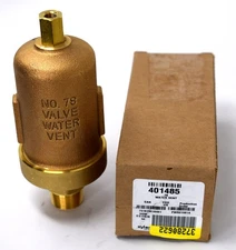 XYLEM 401485 Brass Water Vent Valve 3/4" NPT No. 78 New in Box