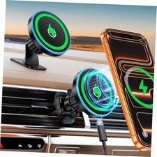 Magsafe Car Mount Charger, Strong Magnetic 15W Wireless Car Phone Charger