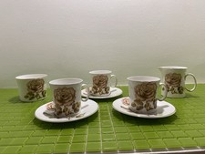 Vintage John Russell Rosalee Set of 3 Cups and Saucers Milk Jug and Sugar Bowl