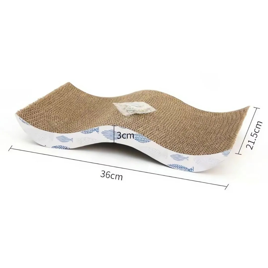 Tiragraffi Per Gatti e Gattini A Tavoletta ondulata In Cartone 36x21x3 CM PROMO%
