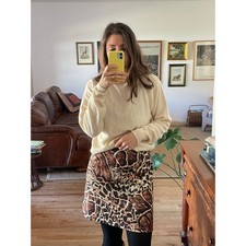 Y2K Cache Leopard Sequin Mini Skirt