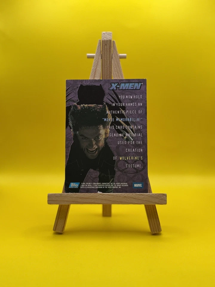 2000 X-Men Movie Topps Wolverine Costume Patch SP Movie Memorabilia - Image 2 of 2