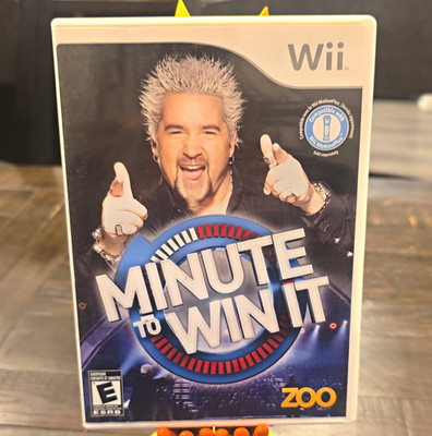 Minute to Win It Nintendo Wii 2010 Zoo E Rated NTSC-U/C Manual Included