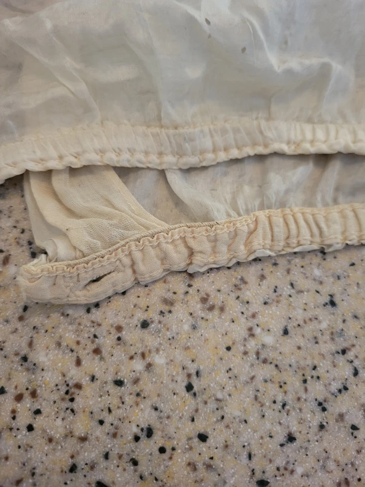 Blusa Top Antigua Victoriana Mujer Marfil Francesa Seda Madreperla Foto 3 de 4