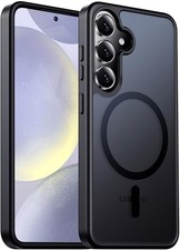 Samsung Galaxy S24 Case Magnetic Slim Translucent Matte Shockproof Black Cover