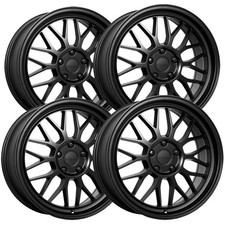 Set Of 4 Katana Racing Kr06 18x8 5x108 40mm Matte Black Wheels Rims 18 Inch