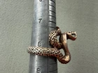 Vintage COBRA STERLING  SILVER WITH GOLD WASH  SIZE 8 1/4