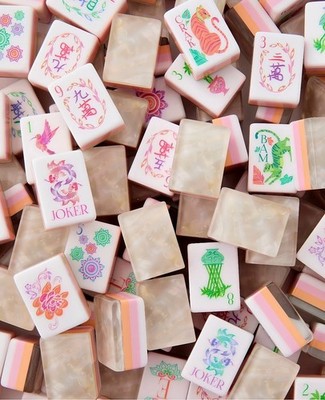 American Mahjong Tile Set 160 Tiles Pearlescent Layered Mah Jong Game