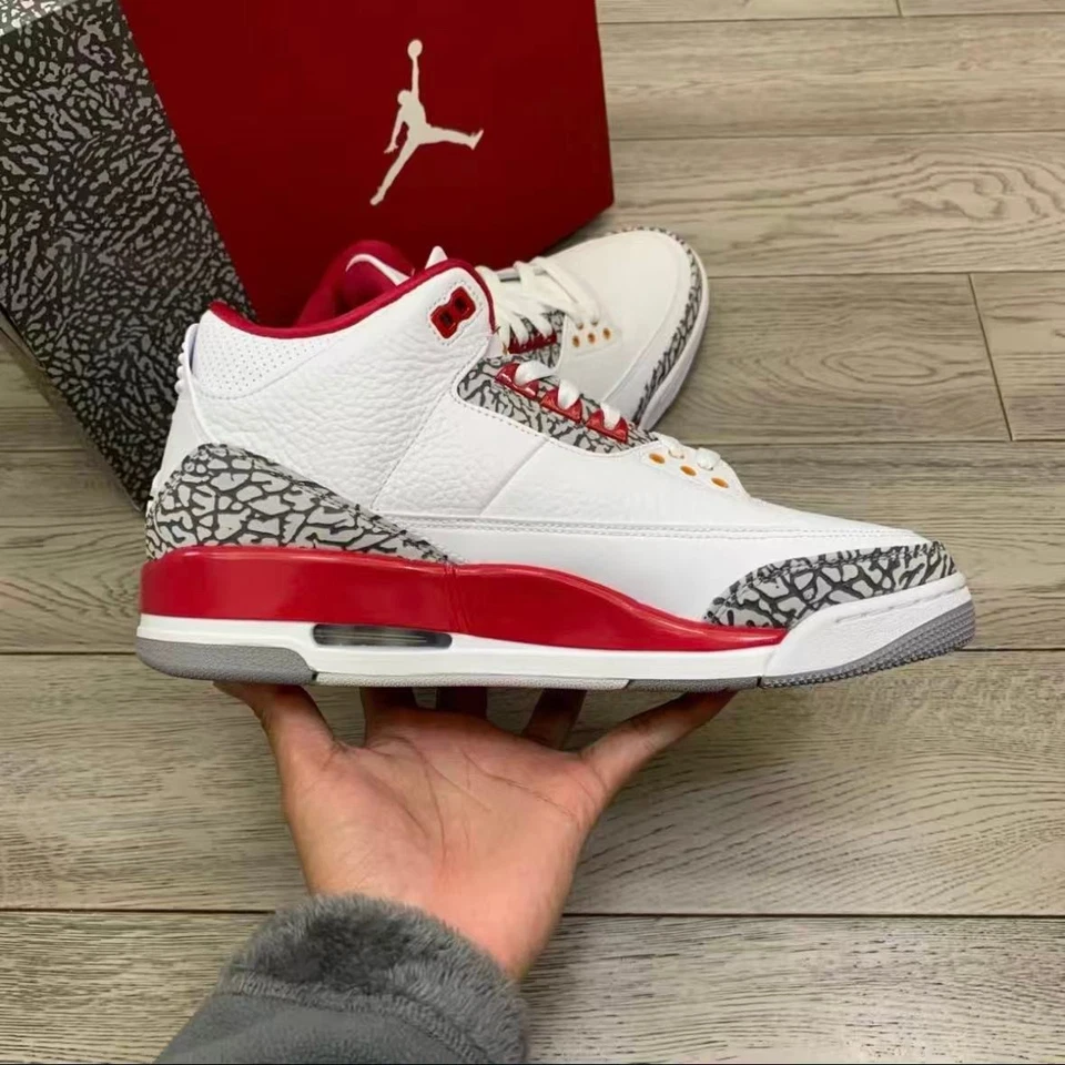 男式 Jordan 3 Retro "Cardinal Red" 复古篮球鞋 — 第 4/4 张图片