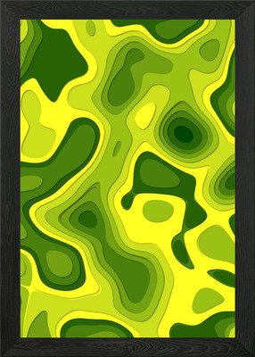Green paper cut texture Framed Wall Art Poster Canvas Print Picture