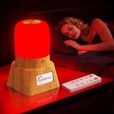 Red Light Night Light Lamp for Sleep,Red Nightlight Desk Lamp with 670nm Wave...