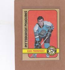 1972-73 TOPPS HOCKEY JEAN PRONOVOST #143 PENGUINS EX/EX+ *A46902