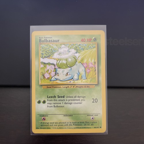 Bulbasaur 44/102 Pokémon TCG Base Set Unlimited LP - wizards of the ...