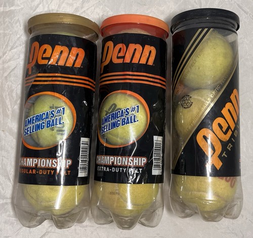 Palline da tennis Penn vintage lotto di 3 contenitori anni '80. - Foto 7 di 7